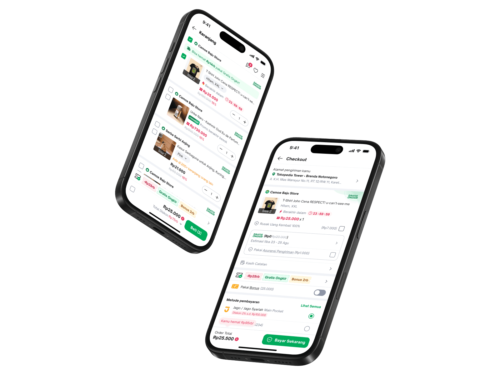Final cart and checkout purchase flow on dual devices